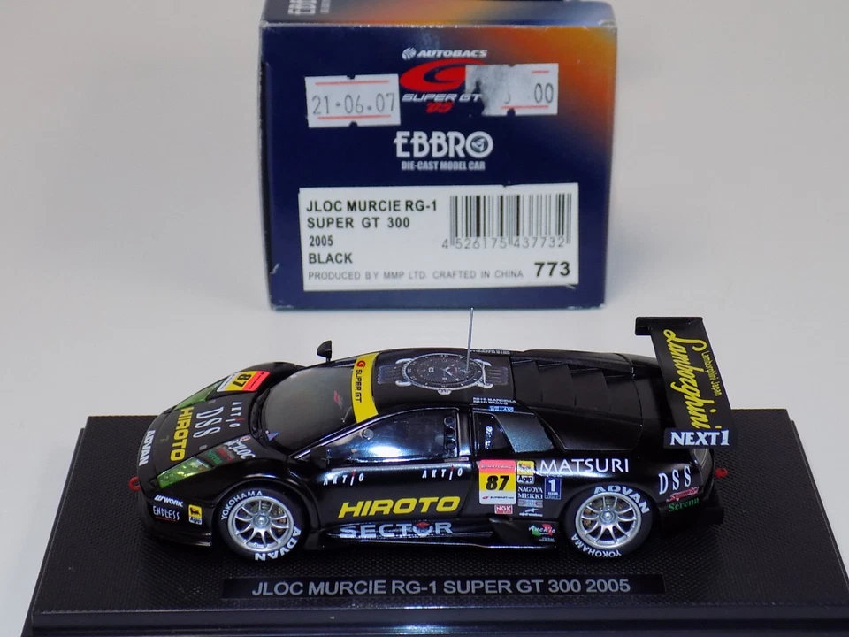 Coche Ebbro Lamborghini Murcielago RG-1 Super GT 300 1/43 #87 de 2005 #773 Foto 3 de 3