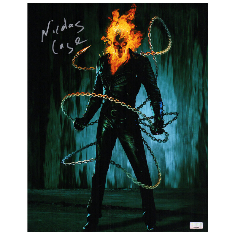 Nicolas Cage Autographed 2007 Ghost Rider 11x14 Photo * LAST ONE!