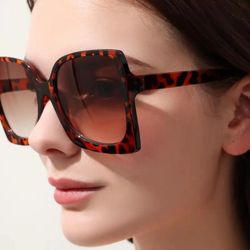 Fashion Women Retro Cateye Oversized Sunglasses UV Protection Everyday Wear Gift - Image 3 of 4