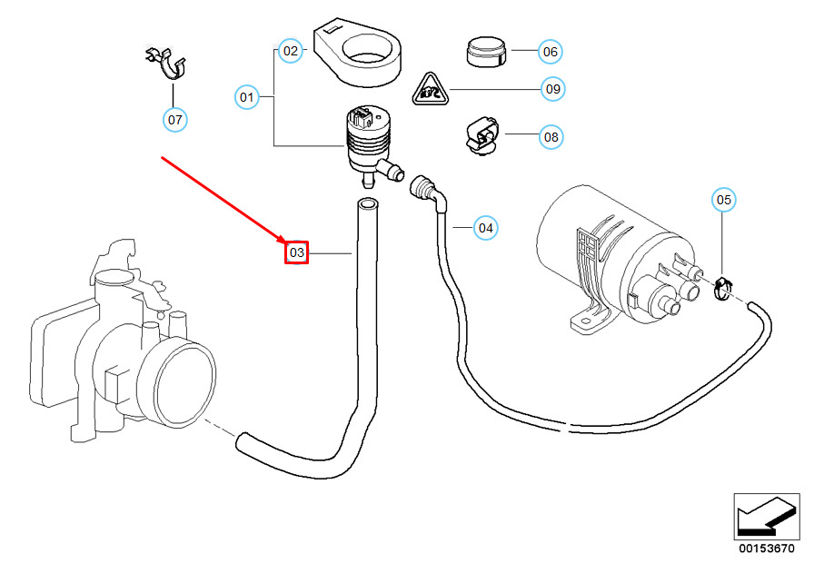 NEW BMW 3 E46 FUEL TANK BREATHER LINE 13907557924 7557924 OEM eBay