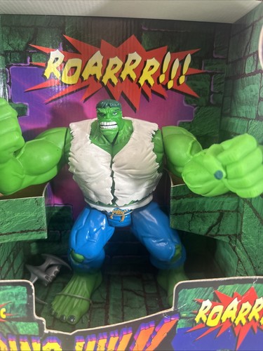 Vintage Incredible Raging Hulk 8" Electronic Figure Sound Marvel ToyBiz 1997 🐶 - Bild 2 von 5