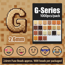 G-Series Brown Color 2.6mm Fuse Beads 1000 Pack for Pegboards Fuse Melt Bead
