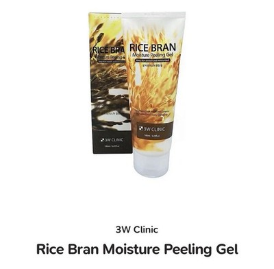 Korea 3W CLINIC Rice Bran Moisture Peeling Gel 180ml Smooth and Refreshing Skin