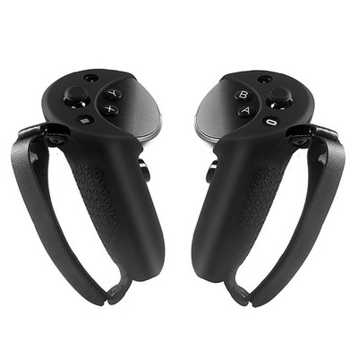 2x Silikon VR Game Handle Schutzhülle Griff Cover für Meta Quest Pro Controllers