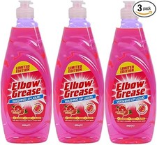 3 x 600ml Elbow Grease Washing Up Liquid Pink Blush Limited Edition 6.22 per litre