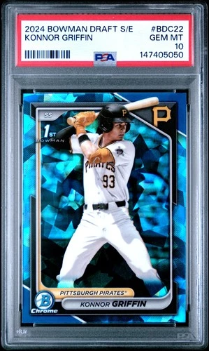 5050 Konnor Griffin 2024 Bowman Draft Sapphire #BDC-22 Chrome 1st RC PSA 10