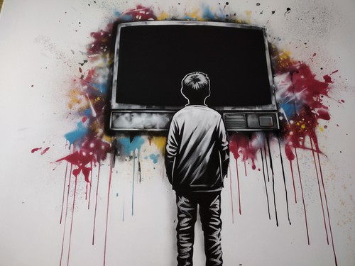 Chris Boyle ltd ed OOP signed giclee 24"x24" street art print 'Outside The Box' - Picture 4 of 5
