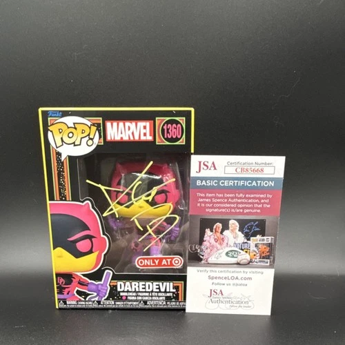 Funko Pop Blacklight Marvel Daredevil #1360 signed by Charlie Cox