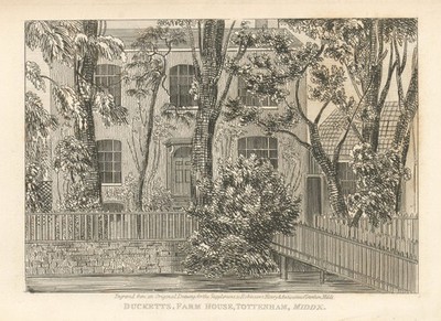 Duckett's Farm House, Tottenham. Site of Cineworld Cinema, Wood Green 1840