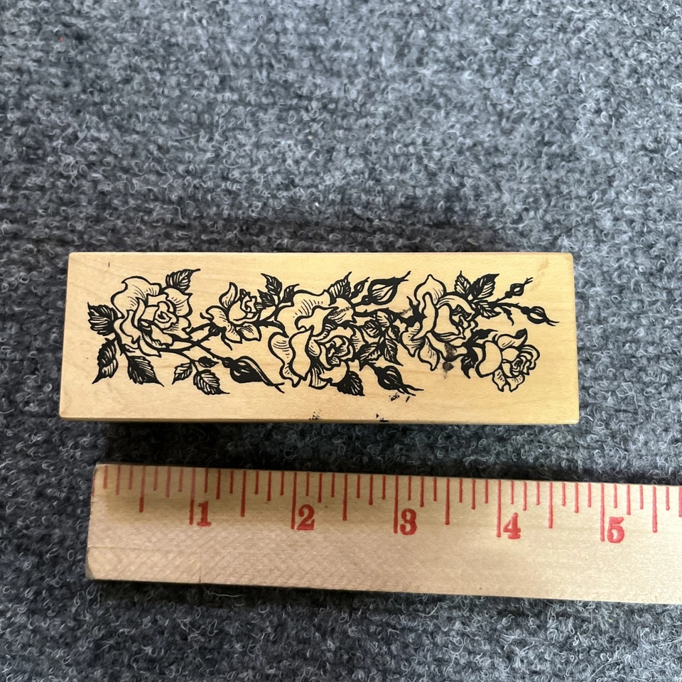 Intercambio de estampillas personales PSX 1996 Rambling Rose Border sello de goma G2004 Foto 4 de 4