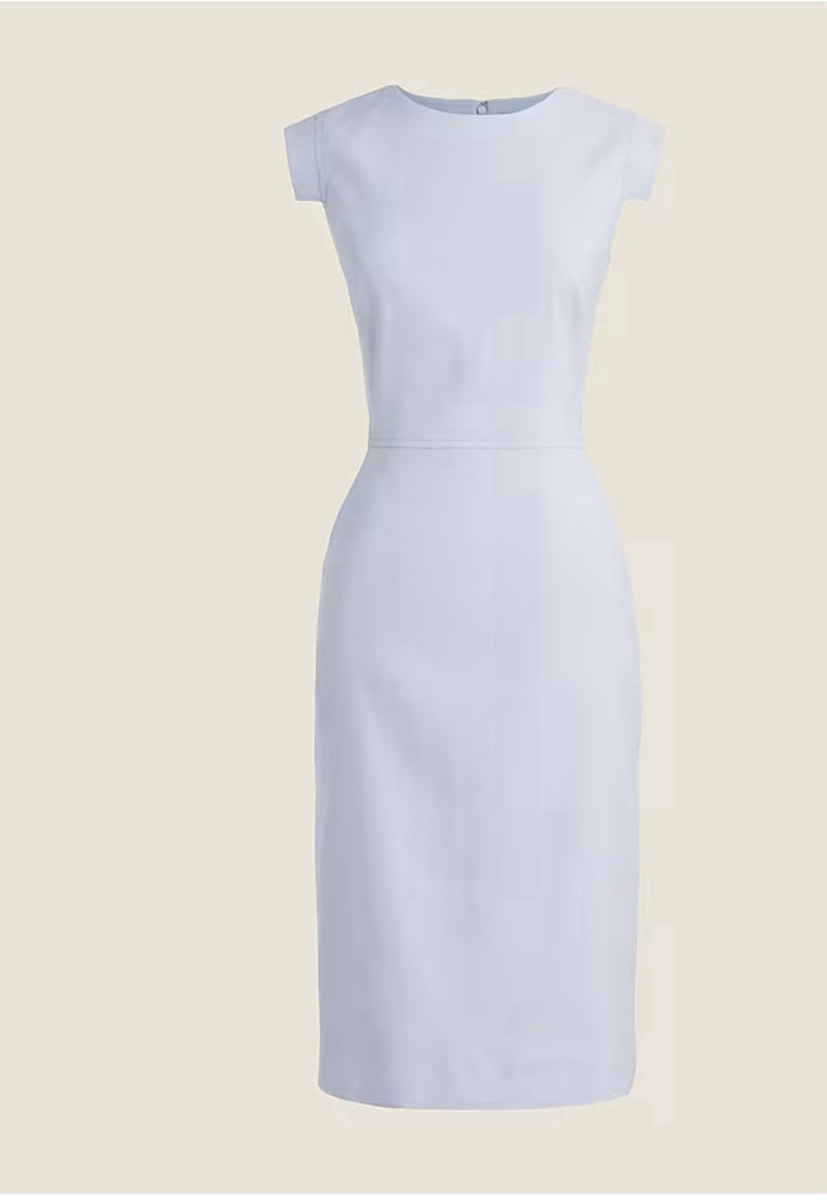 J Crew Resume Dress In Stretch Linen Pale Blue NWT Women's Size