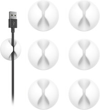 6Pcs Cord Holder, Self-Adhesive Cable Clips for Phone Chargers