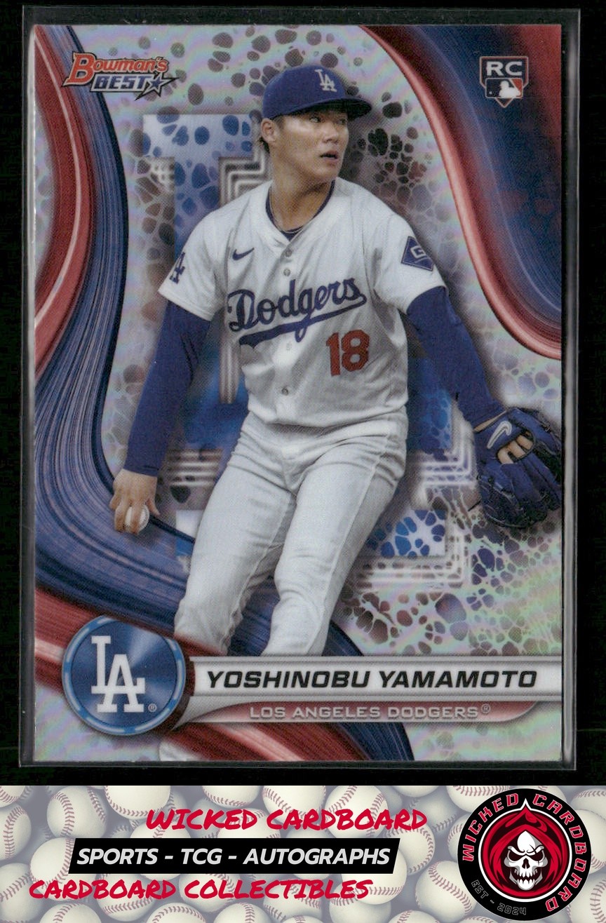 Yoshinobu Yamamoto 2024 Bowman's Best Refractors #34 RC Los Angeles Dodgers