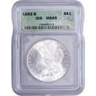 1882-S $1 Morgan Silver Dollar ~ ICG MS 65