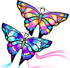 Butterfly Kite for Kids  Adults, Easy to Fly Blue Big Kite for Beginners, Line