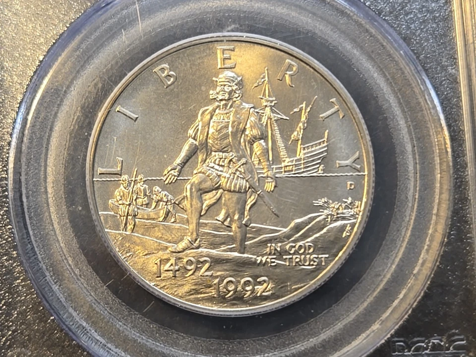 1992-D COLUMBUS  50c PCGS MS 68 MS68 Modern Commemorative Half Dollar CLAD UNC - Image 2 of 4