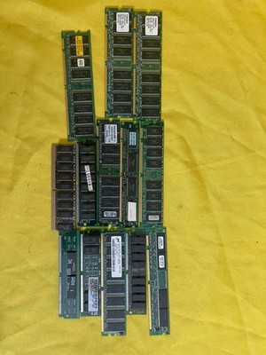 Lot 12 Vintage SDRAM DIMM SIMM Desktop RAM Memory Modules Mixed Brands RE