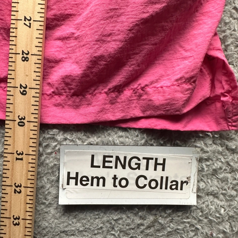 Vintage 90s BUM Equipment Orange Pink Windbreaker Jacket Mens XL 1/4 Zip Hooded - Image 4 of 4