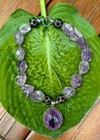 185ct Rose De France Amethyst and Garnet Necklace, Sterling Silver — photo 2