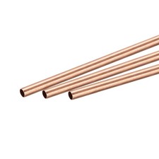 Copper Round Tube 4.5mm OD 0.25mm Wall Thickness 200mm Length Pipe Tubing 3 Pcs
