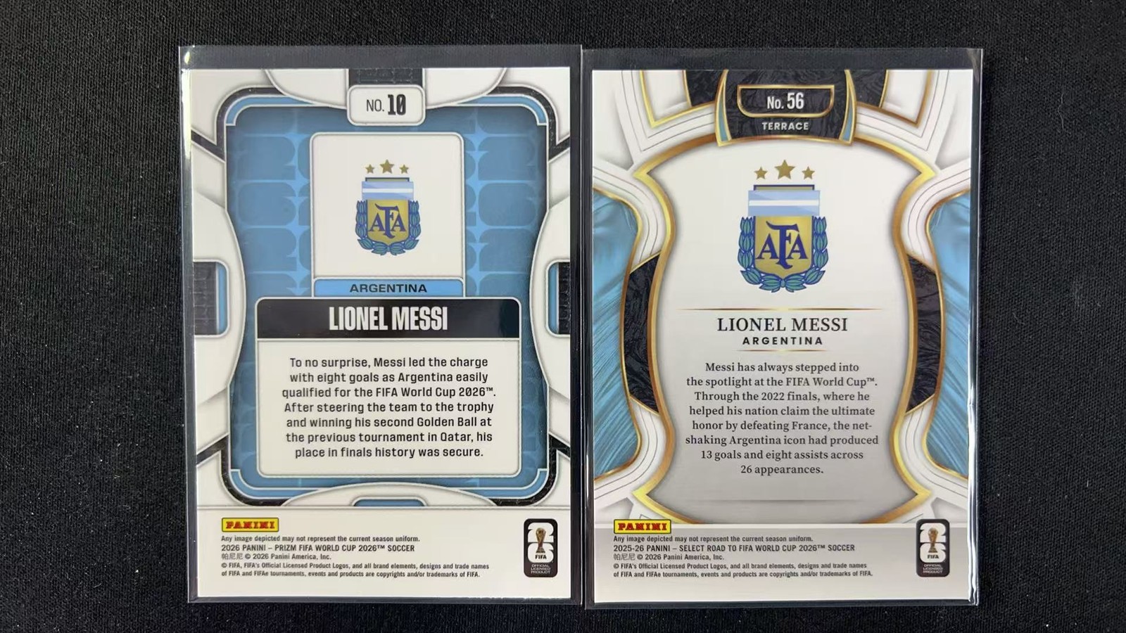 2026 Panini Prizm/Select FIFA World Cup Lionel Messi Base Lot 2 view 2