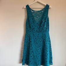 Teal Lace Sleeveless Fit & Flare Dress Size 12 – David's Bridal