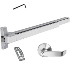 Push Bar Panic Exit Device for Emergency Exit Doors, with Exterior Handle