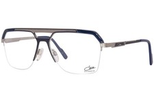 Cazal 7086 003 Eyeglasses Men's Blue/Silver Half Rim Pilot Optical Frame 60-mm