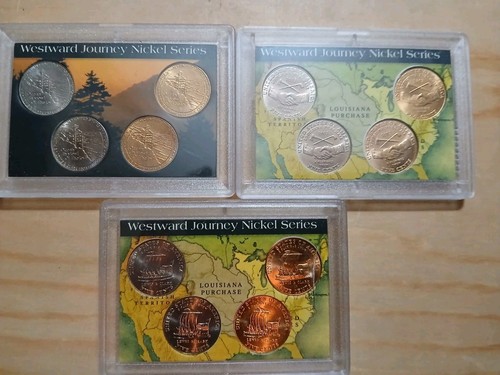 2004 - 2005 3 Pack Jefferson Nickel Proof Westward Journey 4 Coin Case - Picture 1 of 2