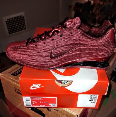 Nike Shox Z Burgundy Mesh Low Top Athletic Sneakers Men's