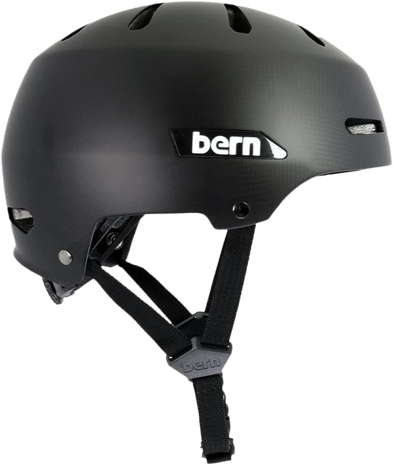 Bern Macon 2.0 Adult's Adjustable Cycling Helmet, Carbon Semi-Gloss Black, Small