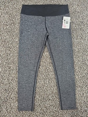 Tuff Athletics Womens Sz L Pull On Mid Rise Athletic Leggings Gray NEW