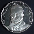 Theodore Roosevelt - .925 Sterling Silver Medal/Round - Franklin Mint - 26.7 G