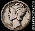 1918-D Mercury Dime- Silver- Scarce Better Date No Reserve #J2085