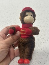 Vintage Eden Toys Plastic Face Curious George Stiffed Toy