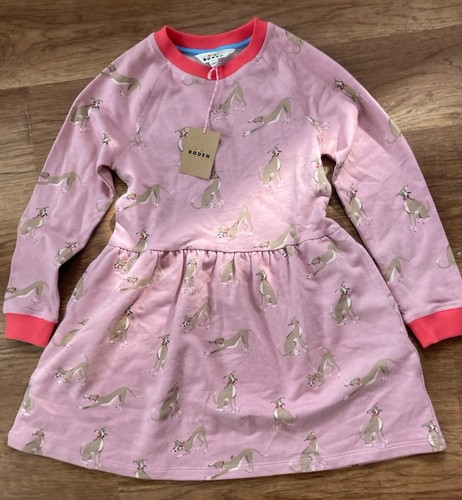 Mini Boden Whippet Pattern Child’s Dress, Pink. Ages 8-9 Y, 134 cm (NEW w/ Tag) - Picture 3 of 7