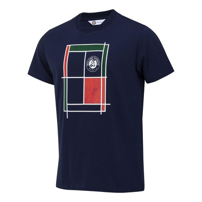Roland Garros Herren Tee Shirt Court T-Shirt dunkelblau