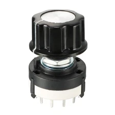 Band Selector Rotary Switch w Knob 1P12T 1 Pole 12 Throw Single Deck