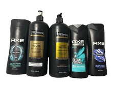 Men Hair Care Bundle Lot 5 Pc Axe Shampoo + T...
