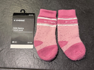 EVEREST, Kids Heavy Wool Sock,  Socken, Rosa, Gr. 22-24, NP. 22 EUR