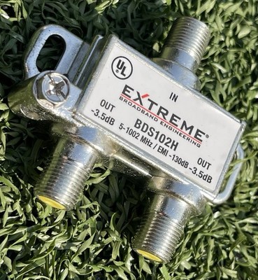 Extreme BDS102H 2 Way Coax Splitter 5-1002 MHz -3.5dB Tested