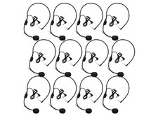 12-PACK 3.5MM UNI-DIRECTIONAL HEADBAND WIRED MICROPHONE HEADSET LIA-COPKIM-0079