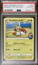 2020 POKEMON FUTSAL #003 GROOKEY ON THE BALL PSA 10