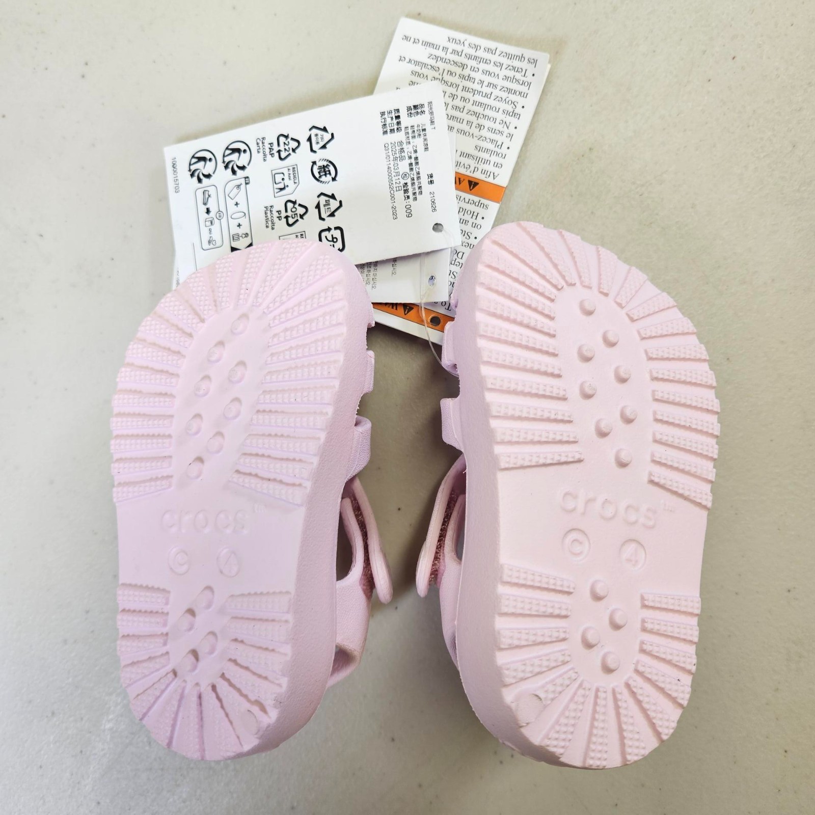 Crocs Classic Fisherman Sandals Toddler Pink UK C4 EU 19 20 Kids Shoes image 4