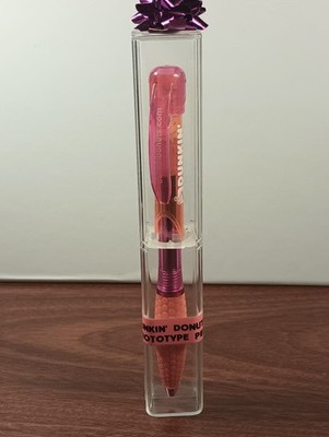 DUNKIN DONUTS PEN PUSH CLICK COTAPAXI PROTOTYPE SAMPLE REFILLABLE INK W CASE