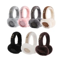UGG Earmuffs Sheepskin Wool Foldable Winter Earflaps Mens Womens Ears Protect