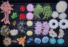 Vintage 1950s-60s Costume Jewelry Lot 1 Brooch & Clip-On Earrings Pairs Singles
