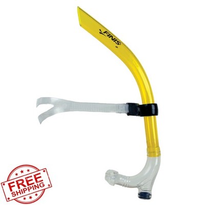 FINIS Yellow Swimmer's Snorkel Center Mount Swim Training
