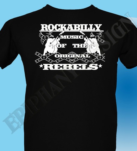 Rockabilly T-Shirt Rebels Rock & Roll Fifties Men's Women's Rockers Greasers - Picture 2 of 12