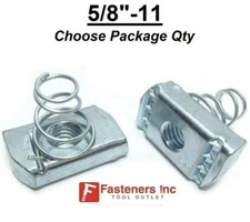 All Sizes & Styles of Nuts, Spring, Cone, Twirl, for Unistrut Steel Channel